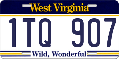 WV license plate 1TQ907