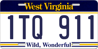 WV license plate 1TQ911