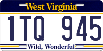 WV license plate 1TQ945