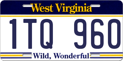 WV license plate 1TQ960