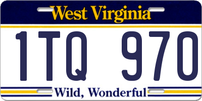 WV license plate 1TQ970