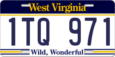 WV license plate 1TQ971