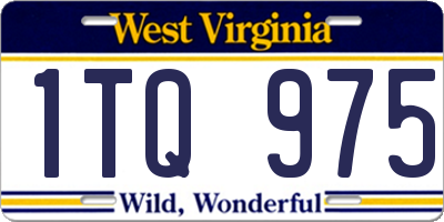WV license plate 1TQ975