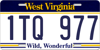 WV license plate 1TQ977