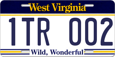 WV license plate 1TR002