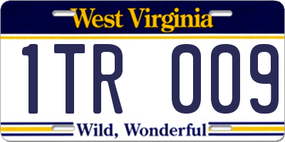 WV license plate 1TR009