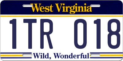 WV license plate 1TR018