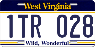 WV license plate 1TR028