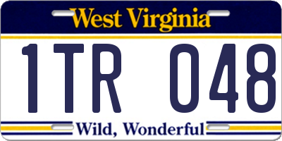 WV license plate 1TR048
