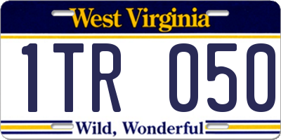 WV license plate 1TR050