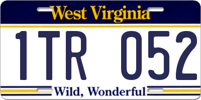 WV license plate 1TR052