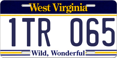 WV license plate 1TR065