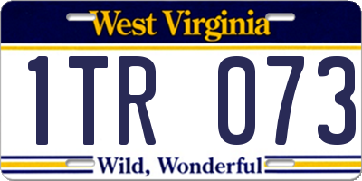 WV license plate 1TR073