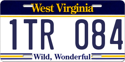 WV license plate 1TR084