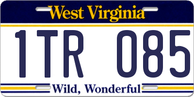 WV license plate 1TR085