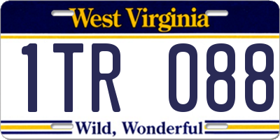 WV license plate 1TR088