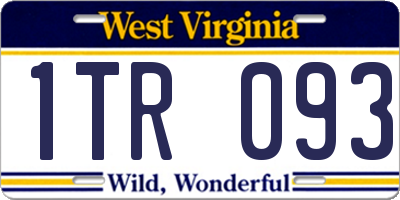 WV license plate 1TR093