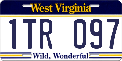 WV license plate 1TR097