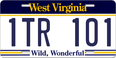 WV license plate 1TR101