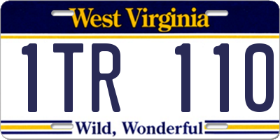 WV license plate 1TR110