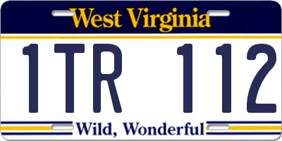 WV license plate 1TR112