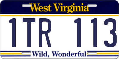 WV license plate 1TR113