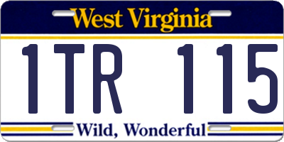 WV license plate 1TR115