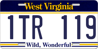WV license plate 1TR119