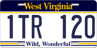 WV license plate 1TR120