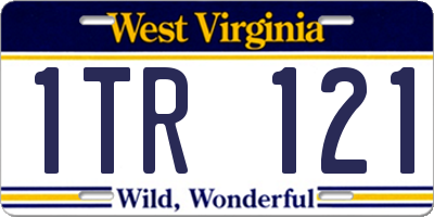 WV license plate 1TR121