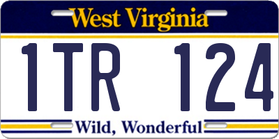 WV license plate 1TR124
