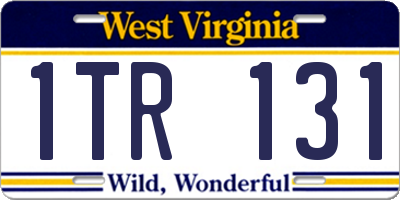 WV license plate 1TR131