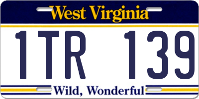 WV license plate 1TR139