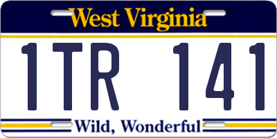 WV license plate 1TR141