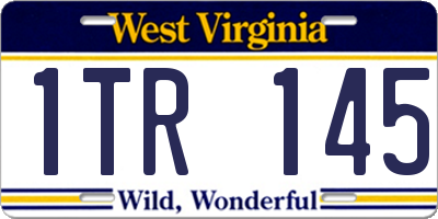 WV license plate 1TR145