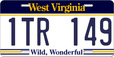 WV license plate 1TR149