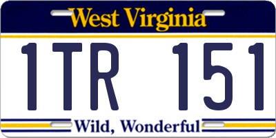 WV license plate 1TR151
