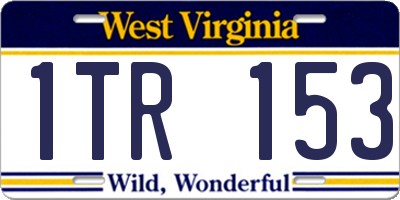 WV license plate 1TR153