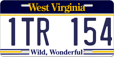 WV license plate 1TR154