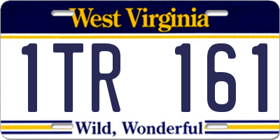 WV license plate 1TR161