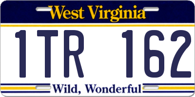 WV license plate 1TR162