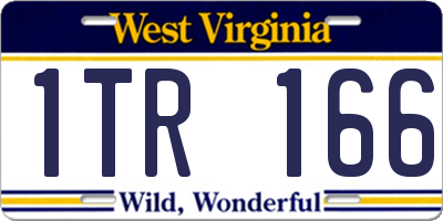 WV license plate 1TR166