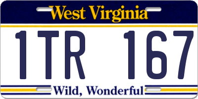 WV license plate 1TR167