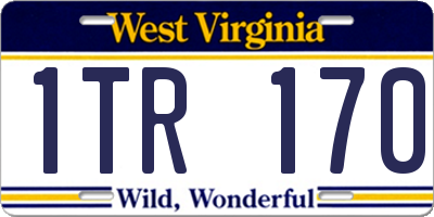 WV license plate 1TR170