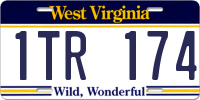 WV license plate 1TR174