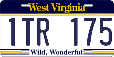 WV license plate 1TR175
