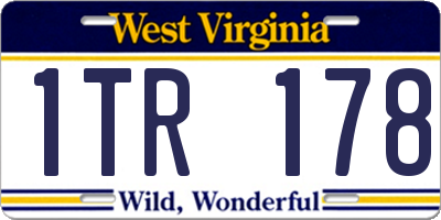 WV license plate 1TR178