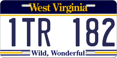 WV license plate 1TR182