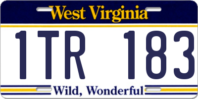 WV license plate 1TR183
