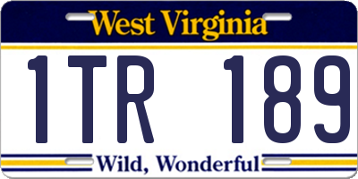 WV license plate 1TR189